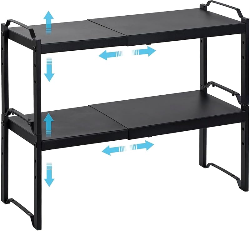 Stackable Kitchen Cabinet Organizer Shelf